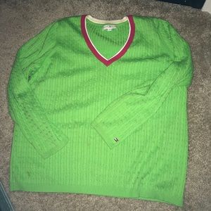 Spring colorful V-neck Tennis Sweater